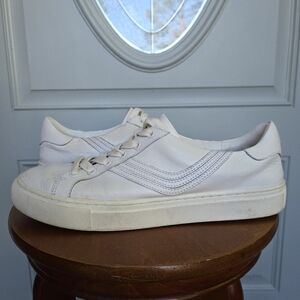 Tory Sport Chevron Casual White Leather Sneakers